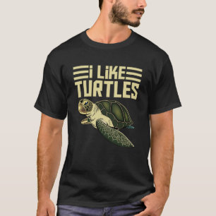 Camiseta Eu Gosto De Tartarugas Para Dormir E Dormir.