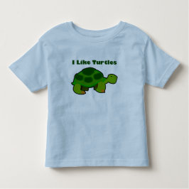 Camiseta Eu Gosto De Tartarugas - Toddler Fine Jersey T Shi