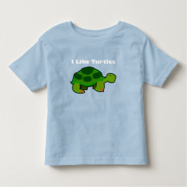 Camiseta Eu Gosto De Tartarugas - Toddler Fine Jersey T Shi