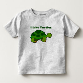 Camiseta Eu Gosto De Tartarugas - Toddler Fine Jersey T Shi