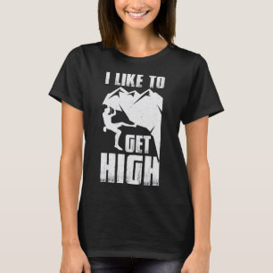 Camiseta eu gosto de ter pedras altas na parede