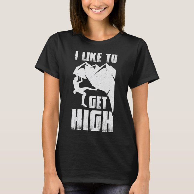 Camiseta eu gosto de ter pedras altas na parede (Frente)