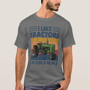 Camiseta Eu Gosto De Tratores E Talvez 3 Pessoas De Fazenda