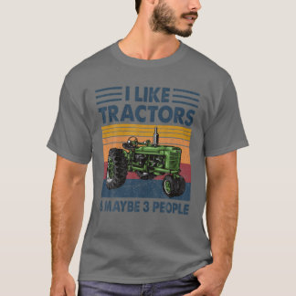 Camiseta Eu Gosto De Tratores E Talvez 3 Pessoas De Fazenda