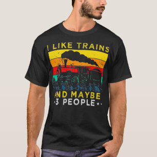 Camiseta Eu gosto de trens Modelo de trem Coletor de trem