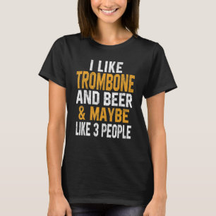 Camiseta Eu Gosto de Trombone e Cerveja Música de Trombonis