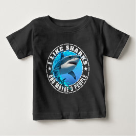 Camiseta Eu Gosto de Tubarões E Talvez 3 Pessoas