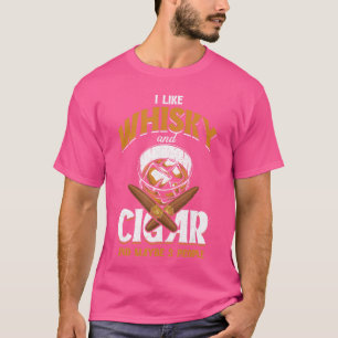 Camiseta Eu Gosto de Uísque e Charutos Charutos Fumante Álc