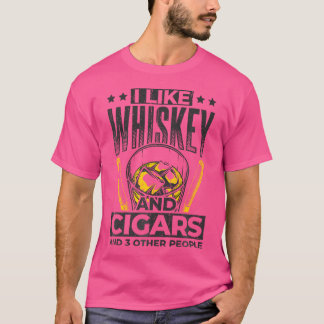 Camiseta Eu Gosto De Uísque E Cigarros E Talvez 3 Pessoas D