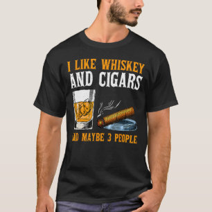 Camiseta Eu Gosto De Uísque E Cigarros E Talvez Três Pessoa