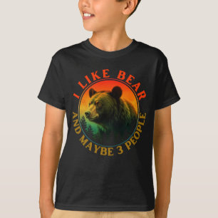 Camiseta Eu gosto de urso e talvez 3 pessoas