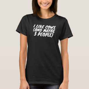 Camiseta Eu Gosto de Vacas E Talvez 3 Pessoas