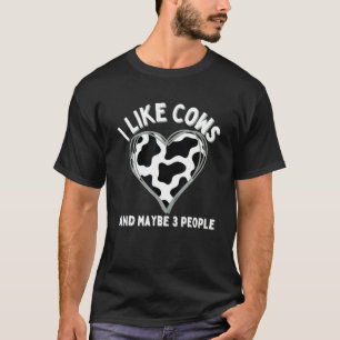 Camiseta Eu Gosto de Vacas E Talvez 3 Pessoas Fazende Vac