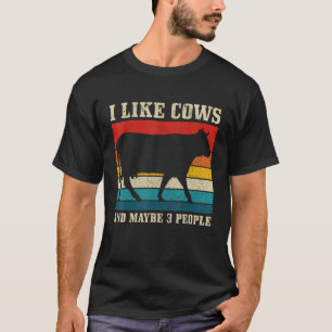 Camiseta Eu Gosto de Vacas E Talvez 3 Pessoas Fazendo Faze