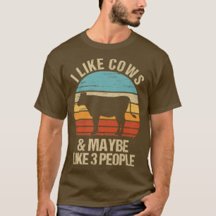 Camiseta Eu Gosto De Vacas E Talvez Como 3 Pessoas De Fazen