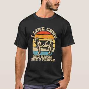 Camiseta Eu Gosto De Vacas E Talvez Como 3 Pessoas De Fazen