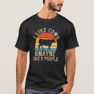 Camiseta Eu Gosto De Vacas E Talvez Como 3 Pessoas De Fazen