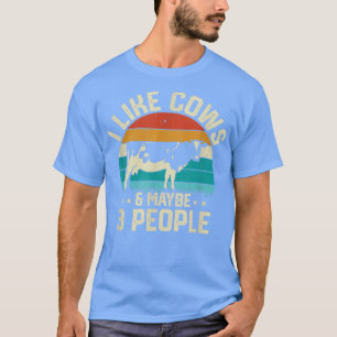 Camiseta Eu Gosto De Vacas E Talvez De 3 Pessoas De Gado Fa