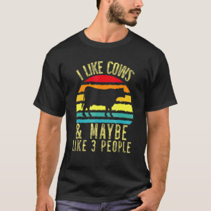 Camiseta Eu Gosto De Vacas E Talvez De Três Pessoas De Vaca