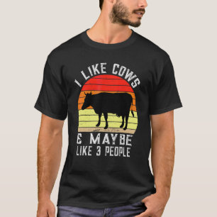 Camiseta Eu Gosto de Vacas E Talvez Goste de 3 Pessoas Faze