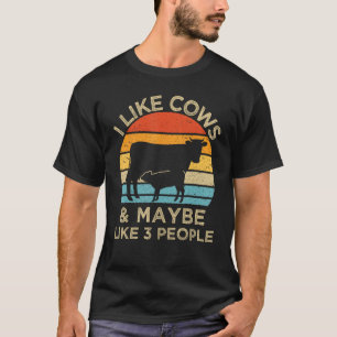 Camiseta Eu Gosto de Vacas E Talvez Goste de 3 Pessoas Faze