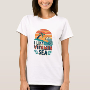Camiseta Eu Gosto De Vitamina Sea , Sea Vibes , Relaxando P