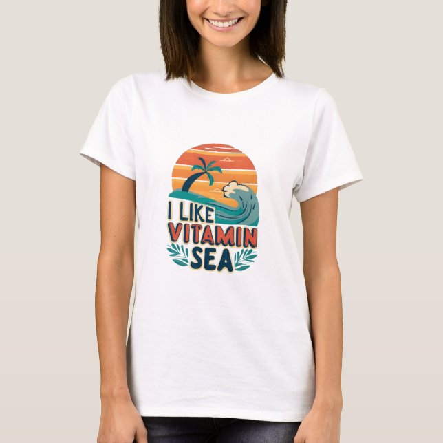 Camiseta Eu Gosto De Vitamina Sea , Sea Vibes , Relaxando P (Frente)