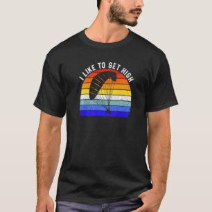 Camiseta Eu Gosto de Voar Alto de Parapente Esqui Div Fun S