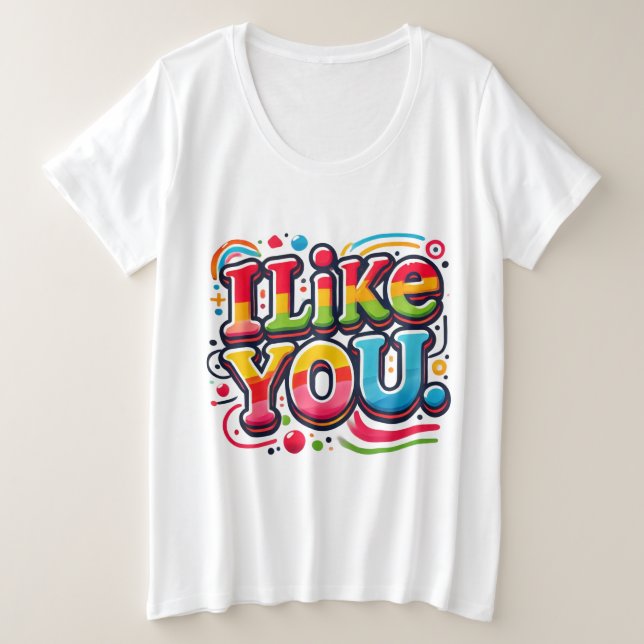 Camiseta Eu Gosto De Você (Frente do Design)