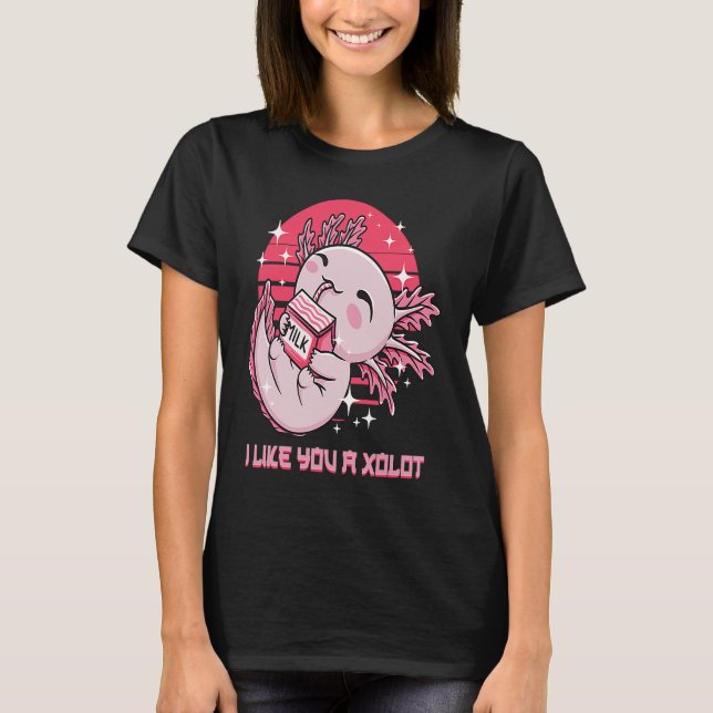 Camiseta Eu Gosto De Você Um XeroxLOT Axolotl Humor Salaman (Frente)