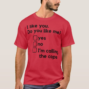 Camiseta Eu gosto de você Você gosta de mim um relacionamen