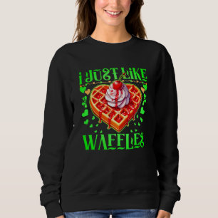Camiseta eu gosto de waffles design para amantes
