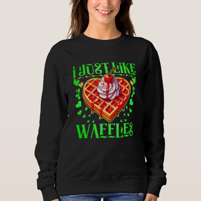 Camiseta eu gosto de waffles design para amantes (Frente)