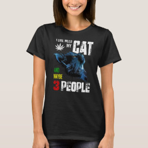 Camiseta Eu Gosto De Weed Meu Gato E Talvez 3 Pessoas