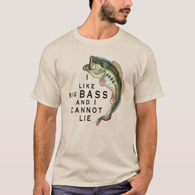 Camiseta Eu gosto do Big Bass Engraçado Pesca (Frente)