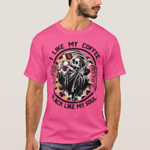 Camiseta Eu Gosto Do Meu Café Preto Como O Meu Café Da Alma