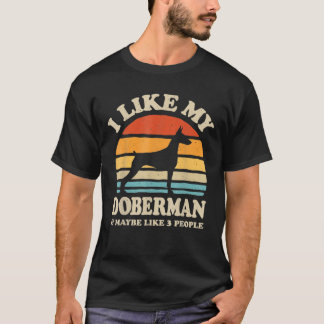 Camiseta Eu Gosto Do Meu Doberman E Talvez Como 3 Pessoas D