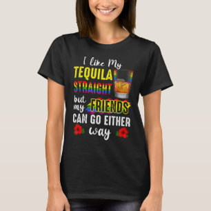 Camiseta Eu Gosto Do Meu Hetero De Tequila Mas Meus Amigos