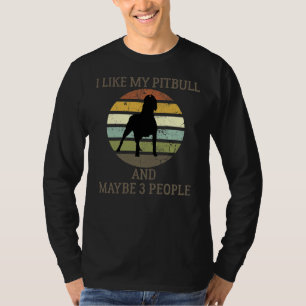 Camiseta Eu Gosto Do Meu Pitbull E Talvez 3 Pessoas Engraça