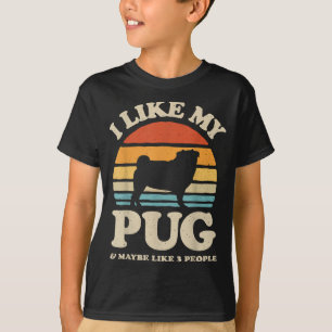 Camiseta Eu Gosto Do Meu Pug E Talvez Como 3 Cachorros De P