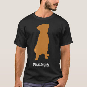 Camiseta Eu Gosto Do Meu Rottweiler E Talvez Duas Pessoas E