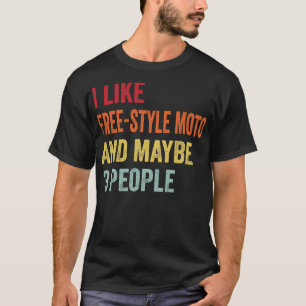 Camiseta Eu gosto do moto Freestyle Talvez três Pessoas