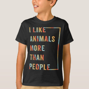 Camiseta Eu Gosto Mais De Animais Do Que De Pessoas