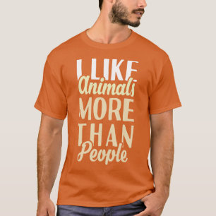 Camiseta Eu Gosto Mais De Animais Do Que De Pessoas