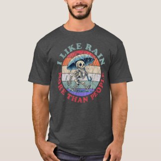 Camiseta Eu Gosto Mais De Chuva Do Que Pessoas