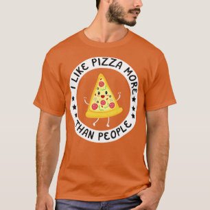 Camiseta Eu Gosto Mais De Pizza Do Que De Pessoas