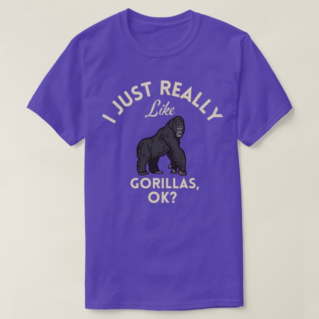 Camiseta Eu Gosto Mesmo De Gorillas Ok (Frente do Design)