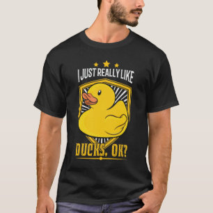 Camiseta Eu gosto mesmo de Patos, está bem? Presente de pa