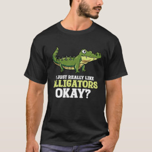 Camiseta Eu Gosto Muito De Alligadores Crocodilo De Lizard