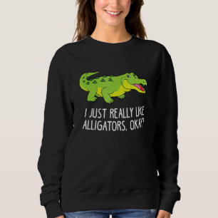 Camiseta Eu Gosto Muito De Alligadores Crocodilo Engraçado